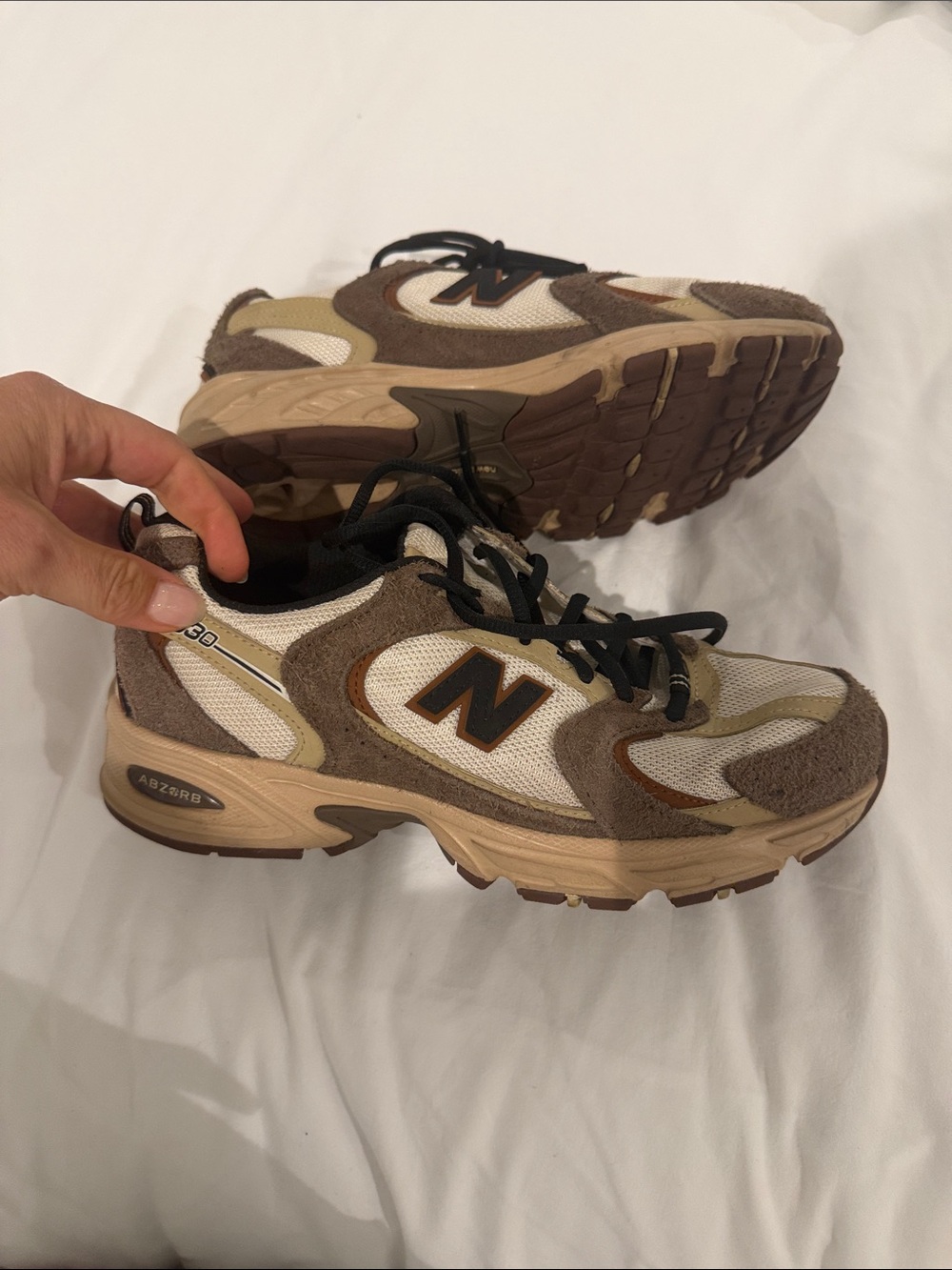 New Balance Women's Athletic Sneakers in Brown, Tan, Cream